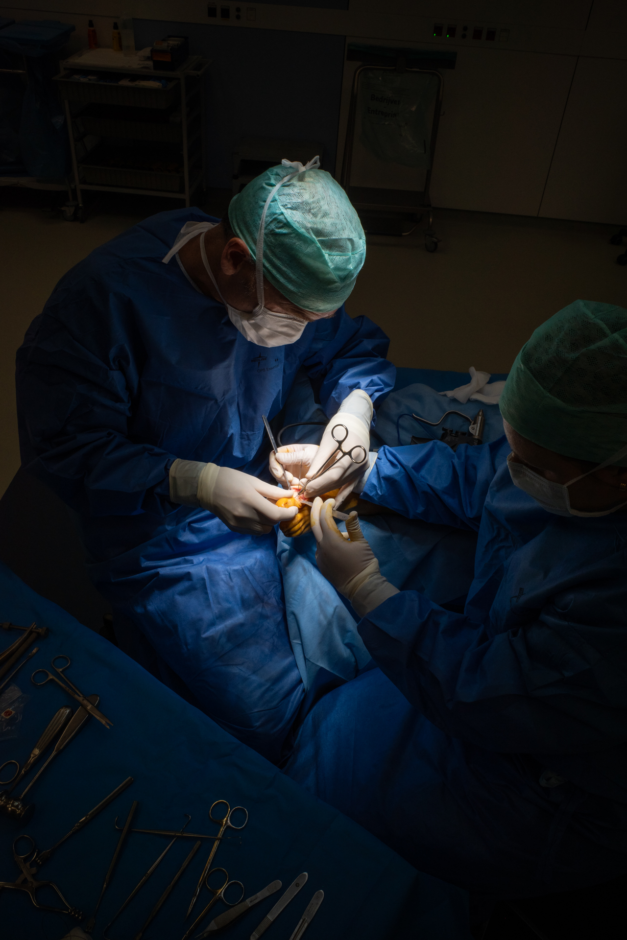 3 months in a surgery room.